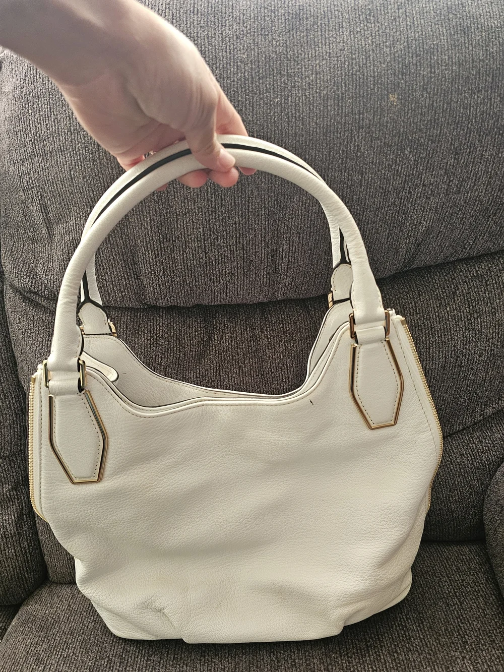 Michael Kors Cream Leather Top-Handle Tote